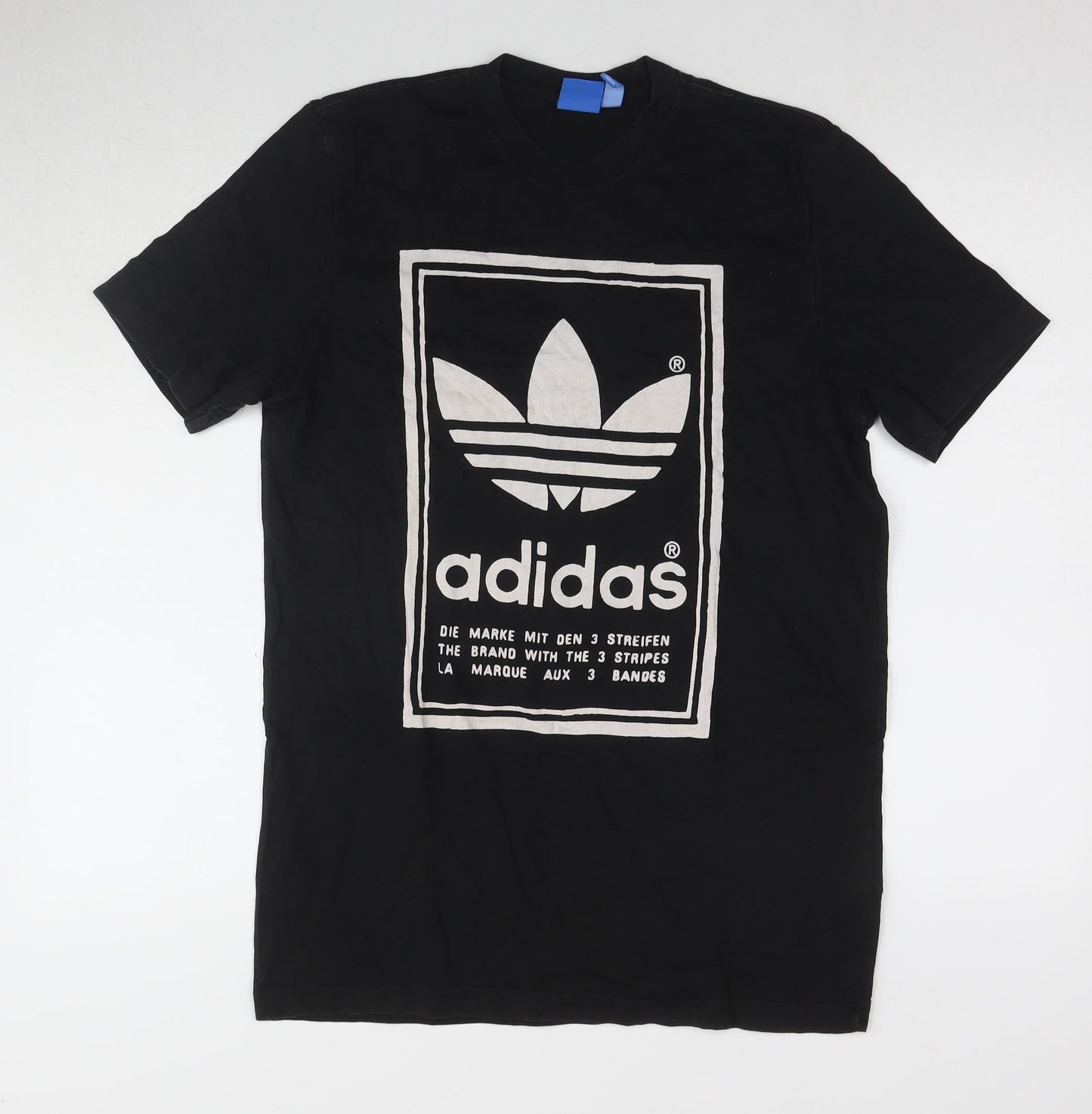adidas Men's Black M Graphic Print T-Shirt Logo Lightweight