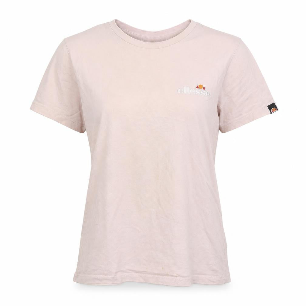 Womens UK Size M ellesse Pink Cotton T-Shirt