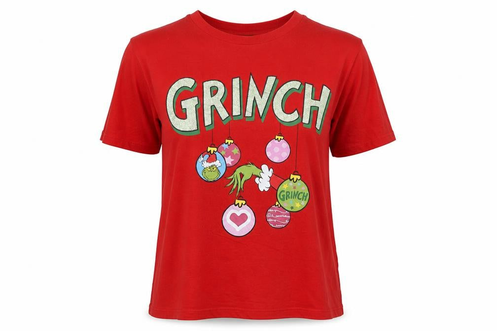 The Grinch Unisex Red M Nightshirt Christmas Graphic