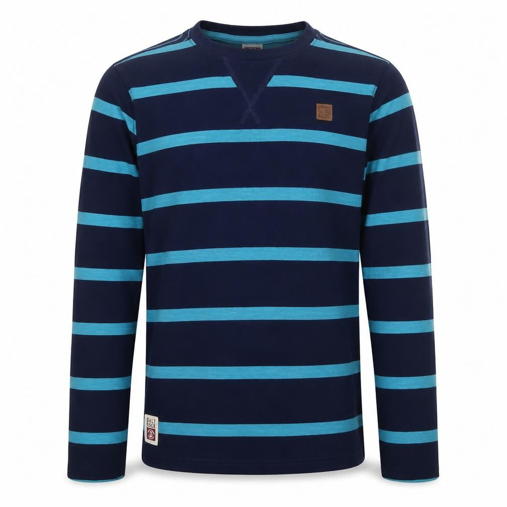 Saltrock Boys Blue Striped Long Sleeve T-Shirt