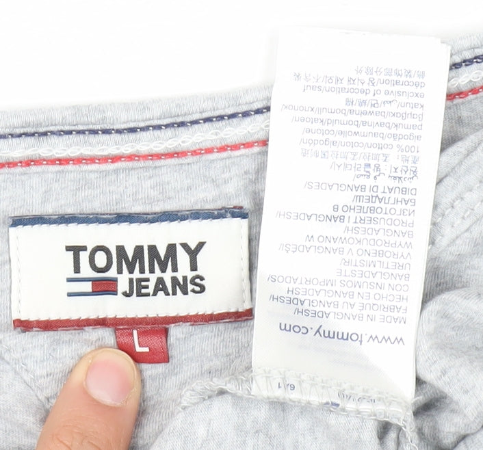 Tommy Jeans Men's Grey L Regular Fit T-Shirt