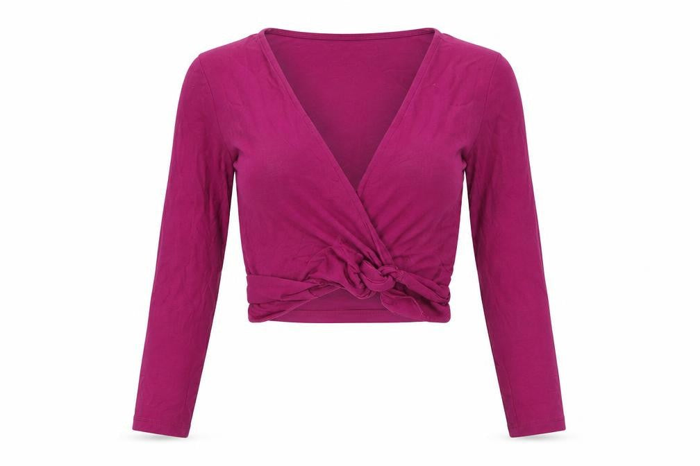 NA-KD Women's Purple Wrap Blouse Size S Viscose