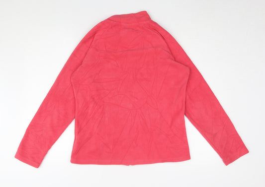 Eldys Women's Pink Fleece Jacket, Size M, Full Zip