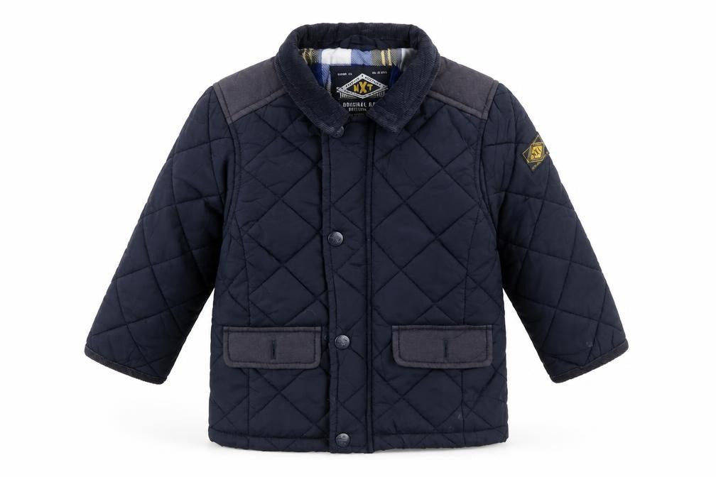 Front view of Next boys’ black quilted jacket 2 years
