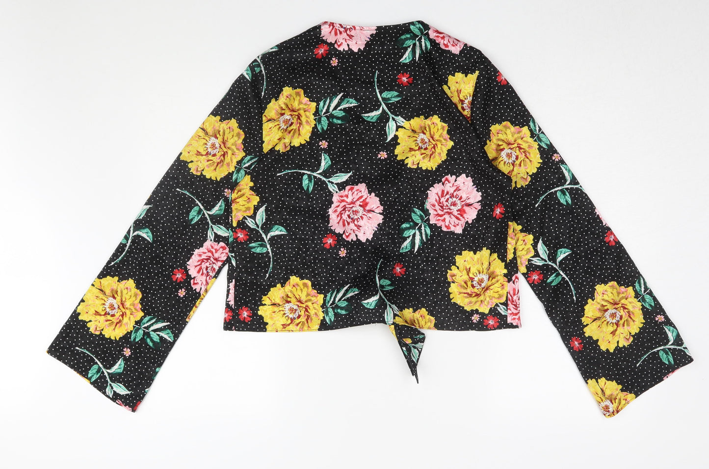 Topshop Women’s Multicoloured Floral Cropped Blouse Size 10