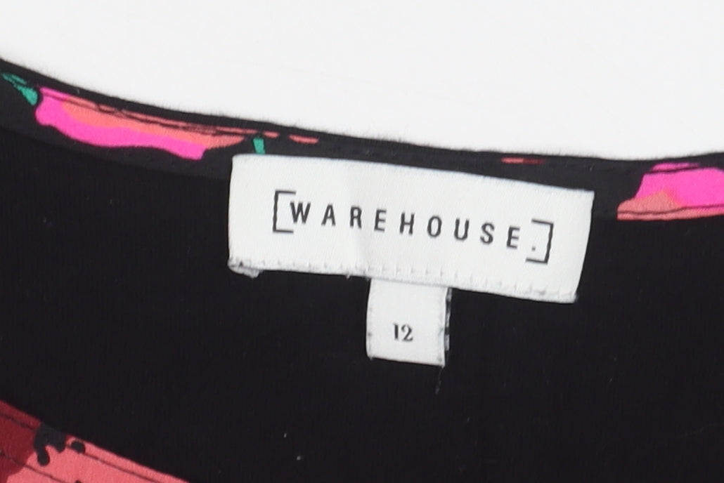 Warehouse Women’s Floral T-Shirt, Multicoloured, Size 12