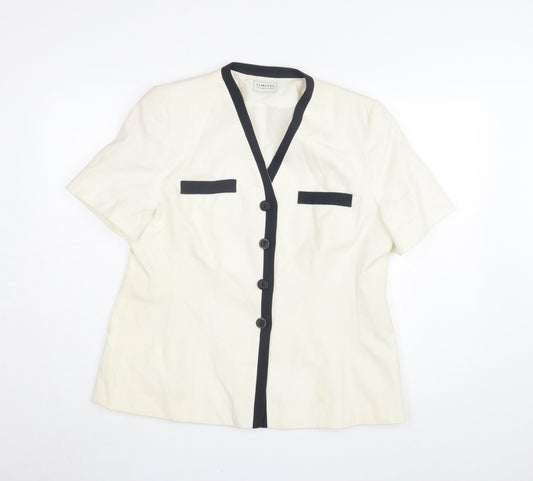 Smith Collection Women's White Short Sleeve Jacket