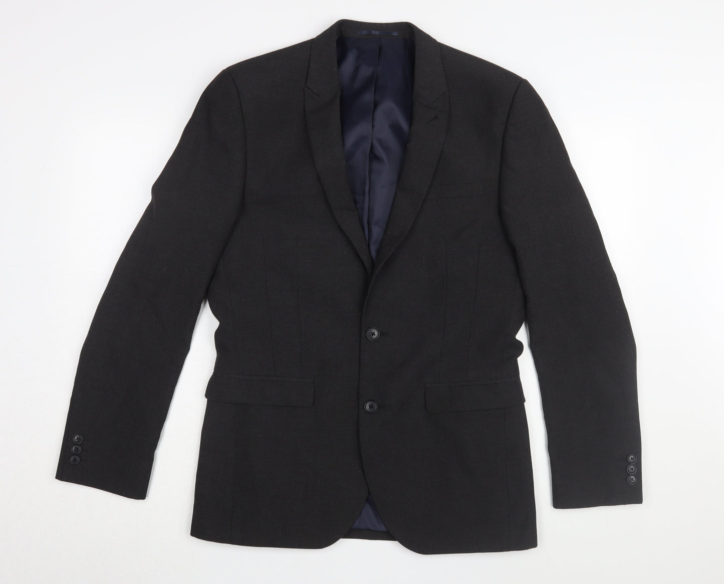 Next Men's Black Blazer 38R Formal Tailored Two-Button