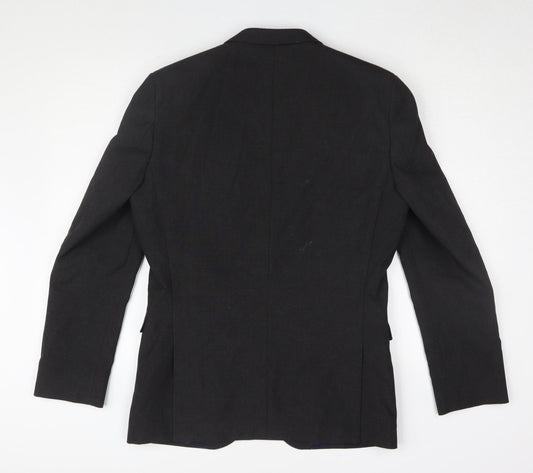 Next Men's Black Blazer 38R Formal Tailored Two-Button
