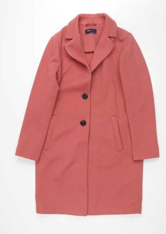 Marks and Spencer Women's Red Mid-Length Coat - Size 10