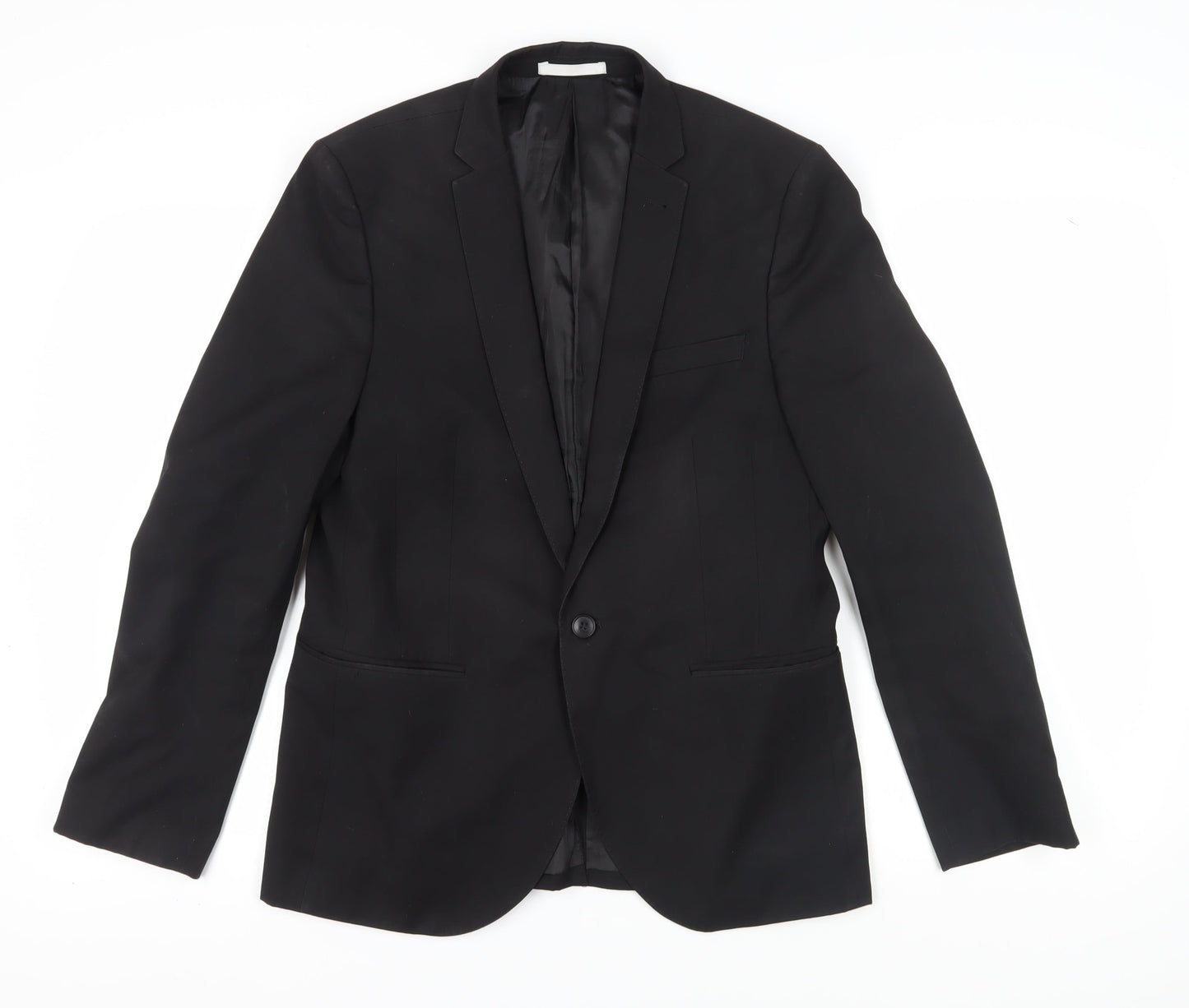 Moss London Men's Black Slim Fit Blazer - Size 40R