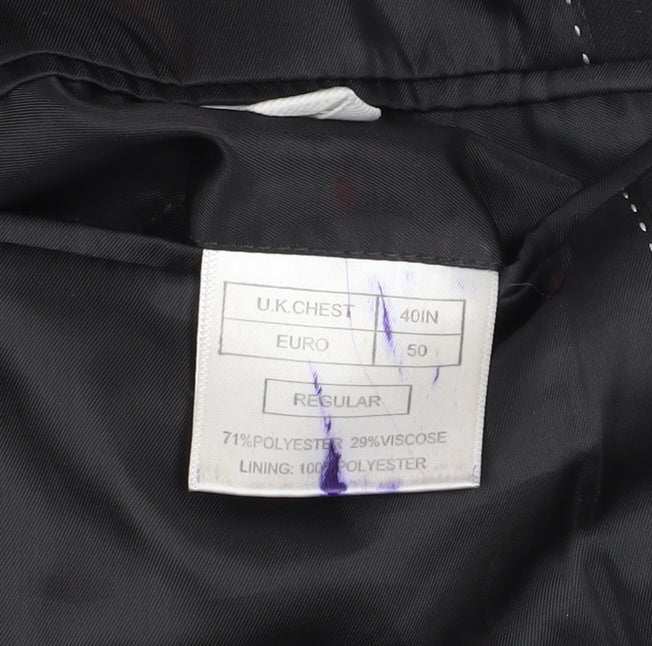Moss London Men's Black Slim Fit Blazer - Size 40R