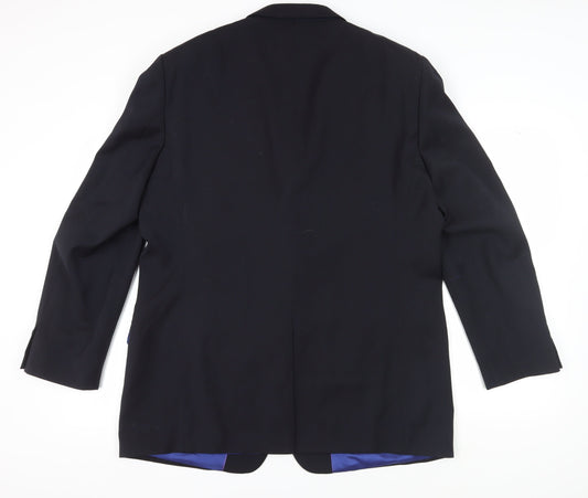 Ted Baker Men's Black Wool Blazer 46 Long, Formal