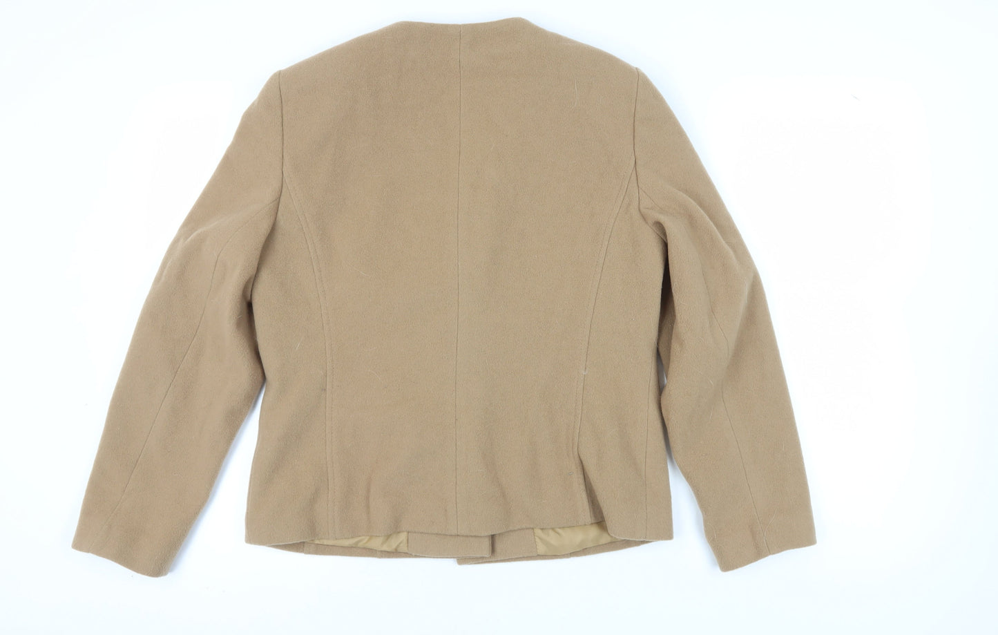 Gray & Osbourn Women's Beige Wool Blend Jacket - Size 14