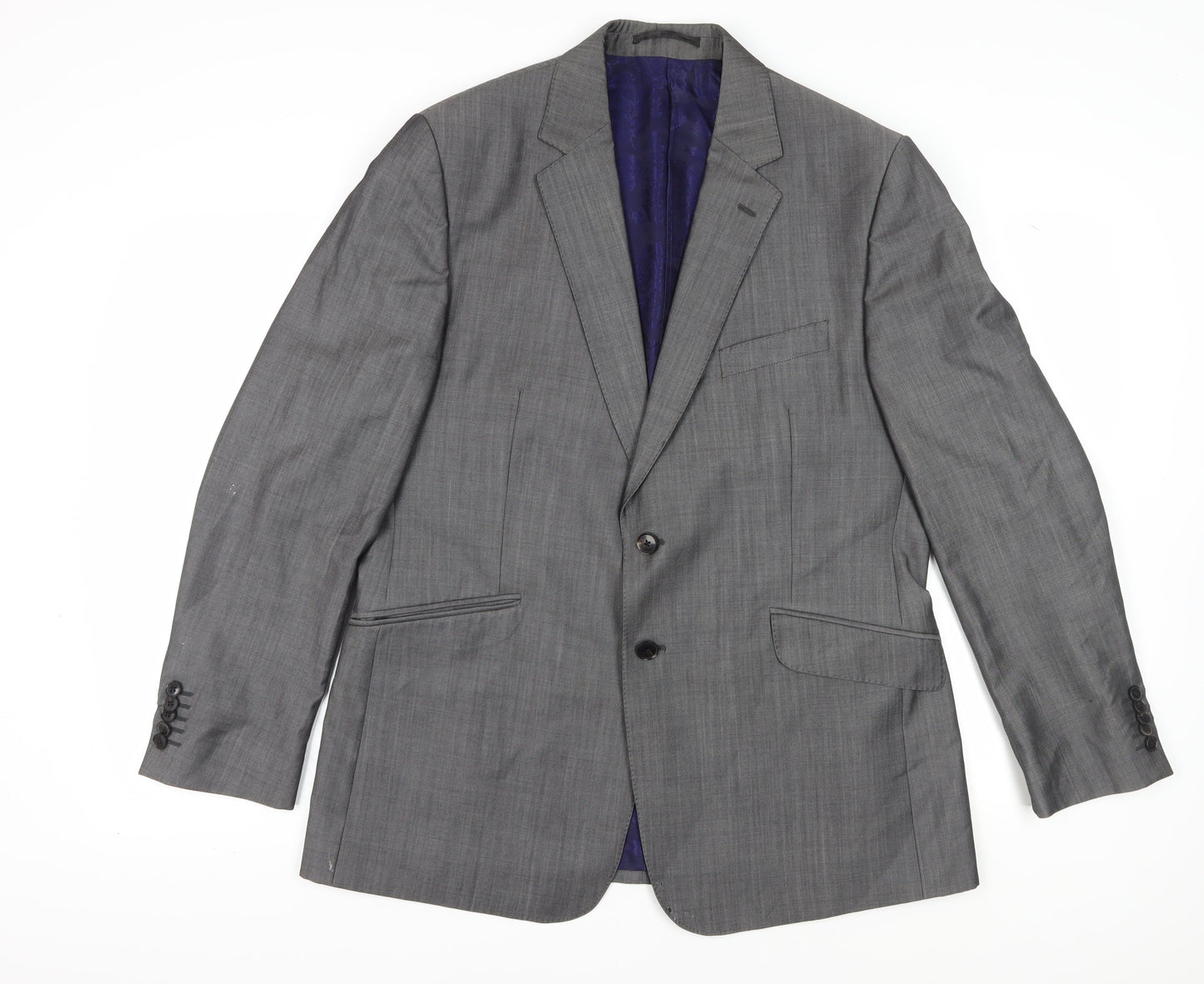 Duchamp Men's Grey Regular Fit Blazer, Size 44R, Classic Style