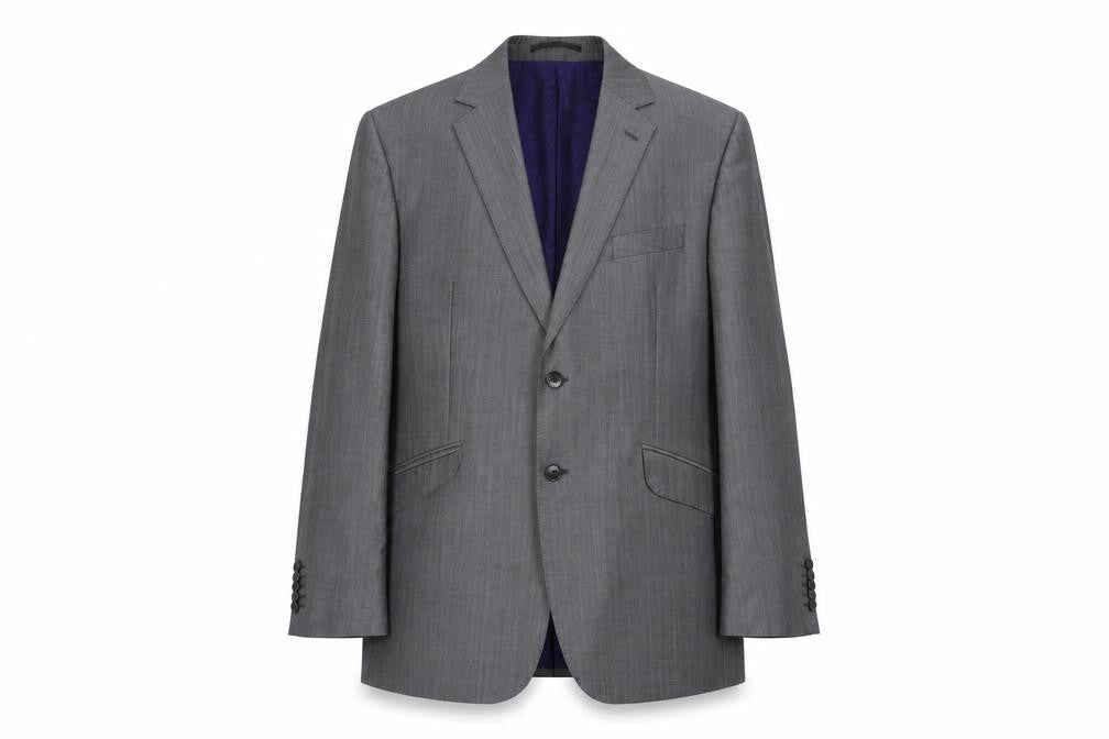 Mens 44 Chest Regular Duchamp Grey Two-Button Blazer