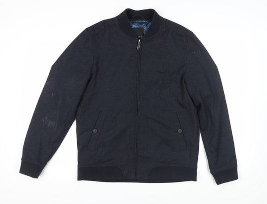 Ted Baker Men's Blue Bomber Jacket, M, Casual Style
