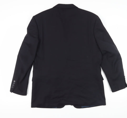 David Moss Men's Black Blazer, Size 40R, Excellent Condition