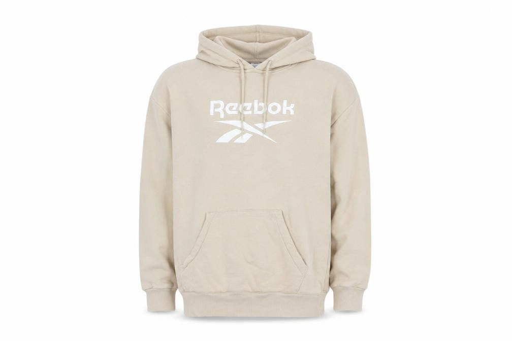 Mens UK S Regular Reebok Beige Pullover Hoodie