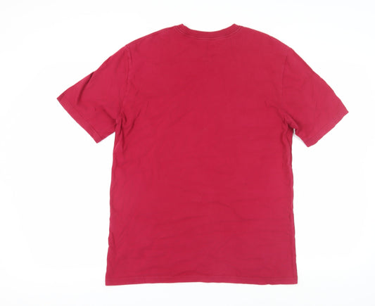 Nike Men's Red Graphic Print T-Shirt, Size L Short Sleeve