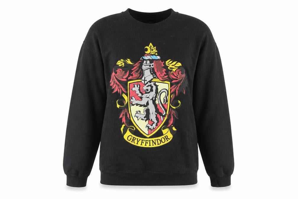 Unisex Adults UK M Regular Harry Potter Black Pullover Sweatshirt