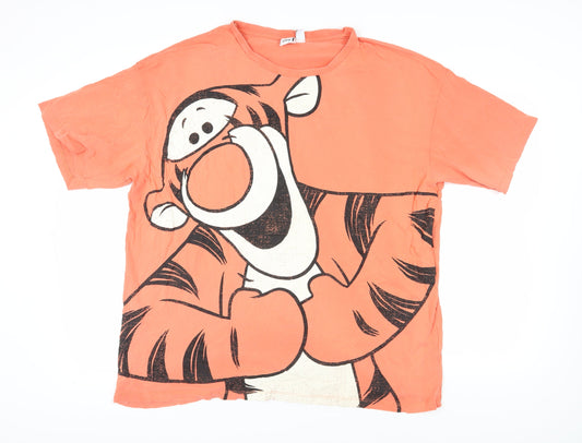 Disney Unisex Adults Orange T-Shirt XL Cartoon Fun