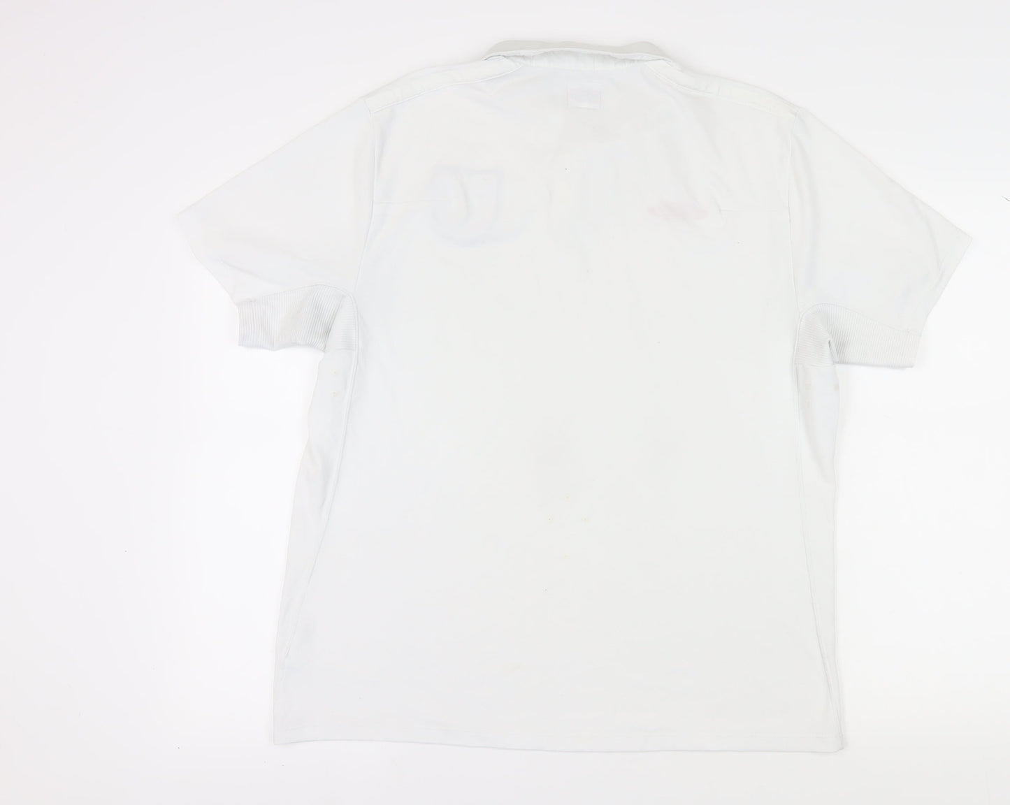 Umbro Men's White Polo Shirt, Size 18, Short Sleeve Casual