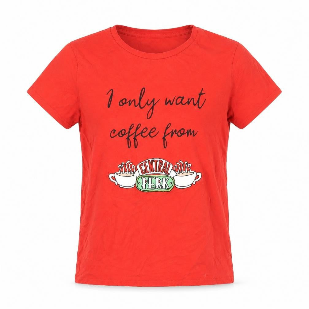 Friends Unisex Red XS T-Shirt Crew Neck Casual