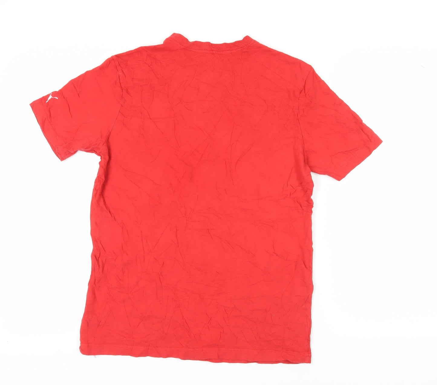 Puma Men's Red Short Sleeve Crew Neck T-Shirt, M