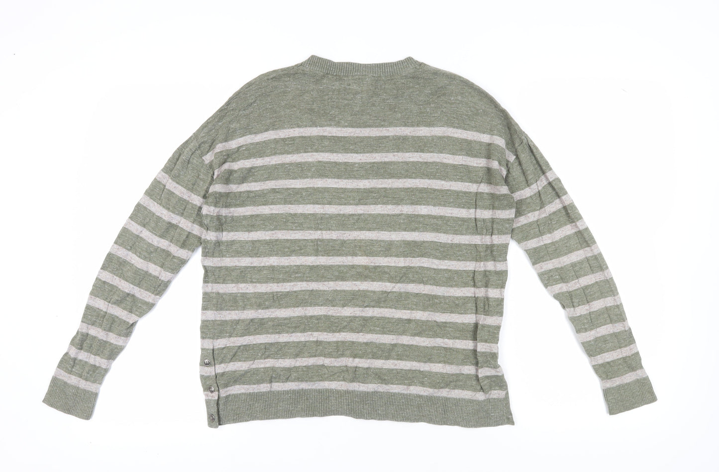 FatFace Women’s Green Striped Pullover Jumper Size 12