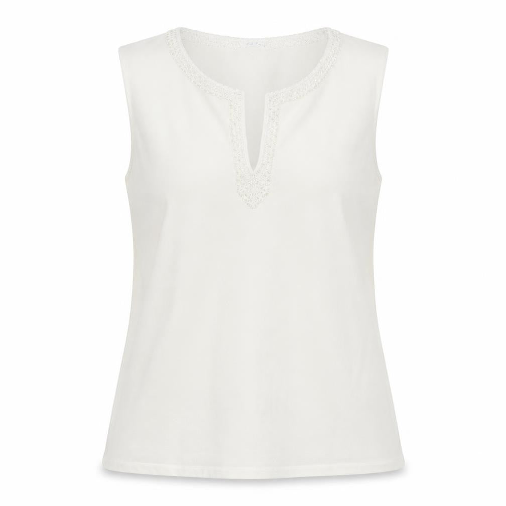 Womens UK Size 14 J.Taylor Ivory Viscose Blend Tank