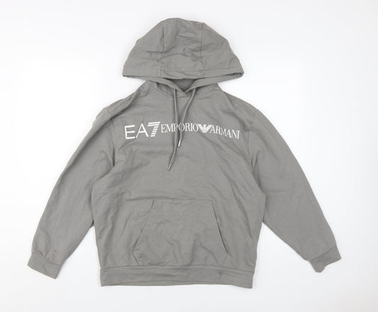 Emporio Armani Unisex Grey Pullover Hoodie - 2XS