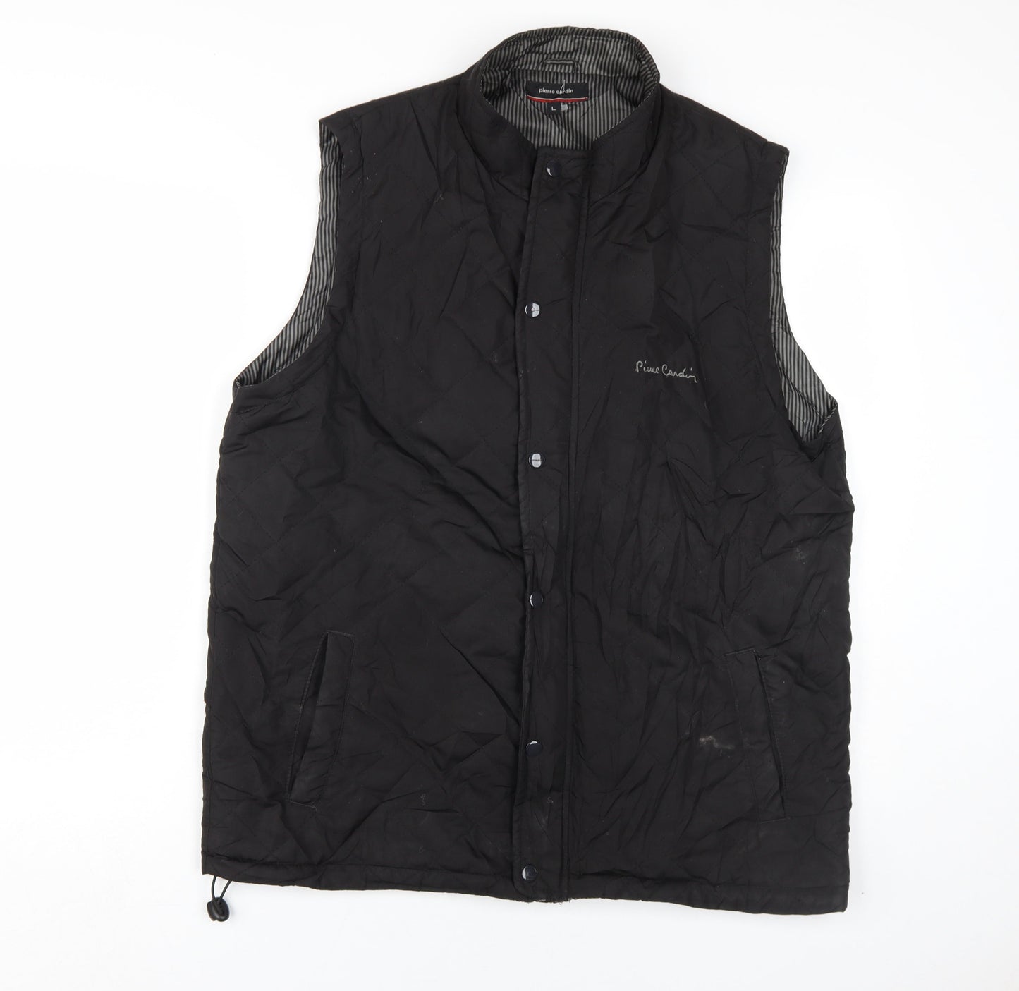 Pierre Cardin Men's Black Quilted Waistcoat, Size L
