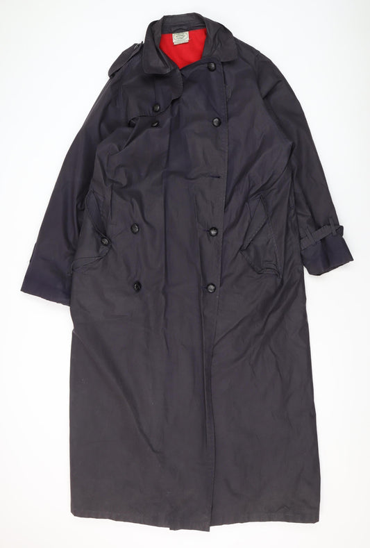 Laura Ashley Women's Black Overcoat Belted S/M