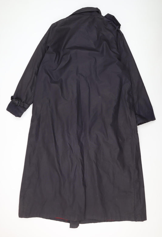 Laura Ashley Women's Black Overcoat Belted S/M