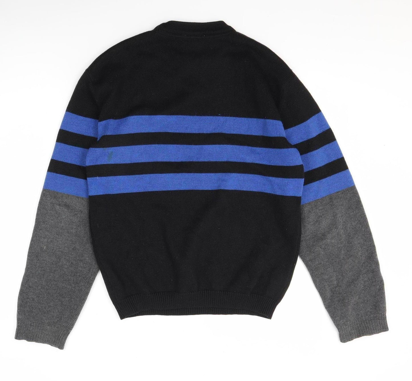 Kenzo Men's XL Black Blue Grey Pullover Jumper