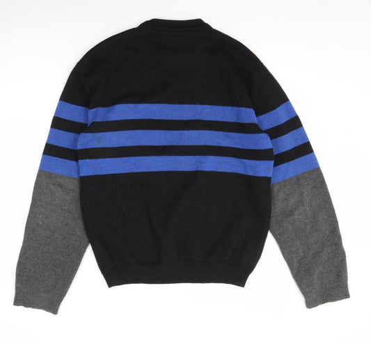 Kenzo Men's XL Black Blue Grey Pullover Jumper
