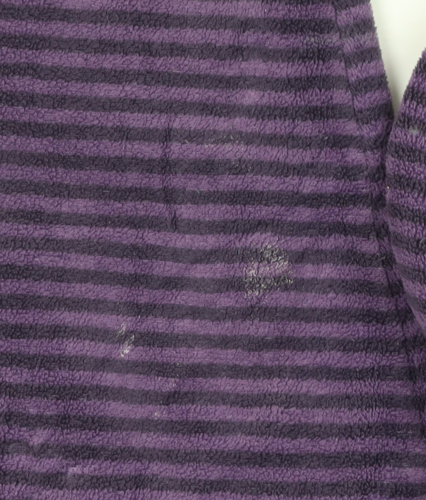 TOG24 Women's Purple Striped Henley Sweatshirt - Size 14