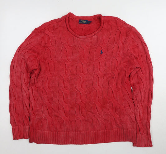 Polo Ralph Lauren Red Pullover Jumper, M, Women's