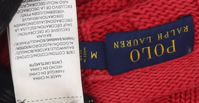 Polo Ralph Lauren Red Pullover Jumper, M, Women's