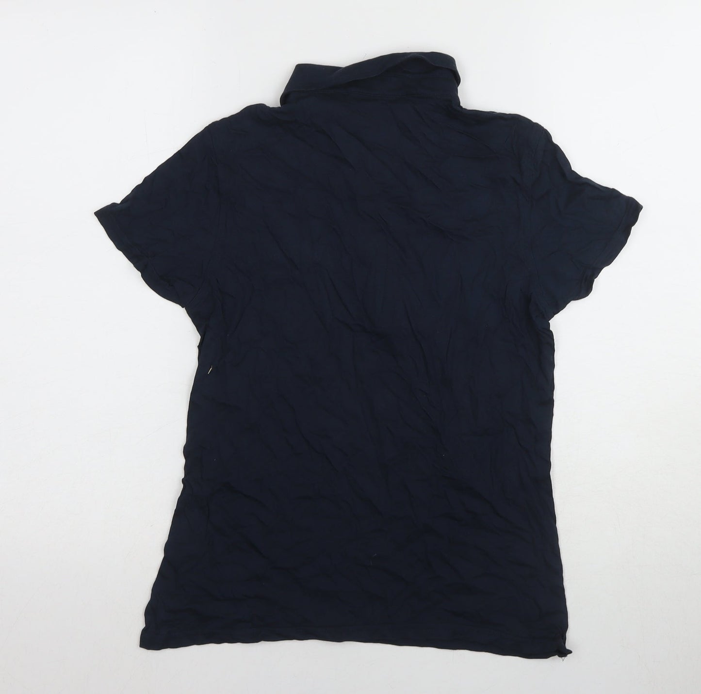 Leaf & Scott Unisex Blue Polo Shirt Medium