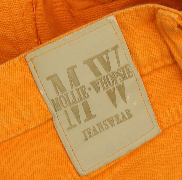 Mollie Whopsie Women's Orange Straight Jeans Size 14