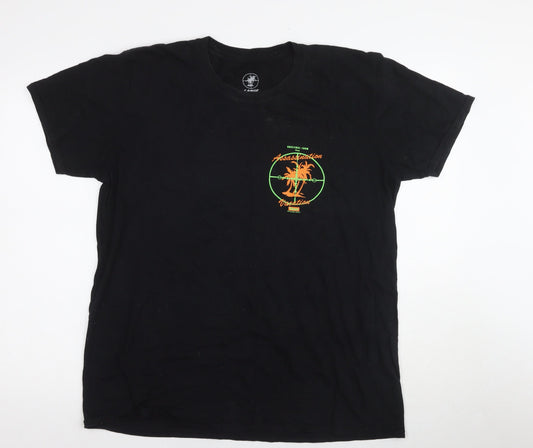 Graphic Tour T-Shirt, Black, L, Men/Teens, Short Sleeve