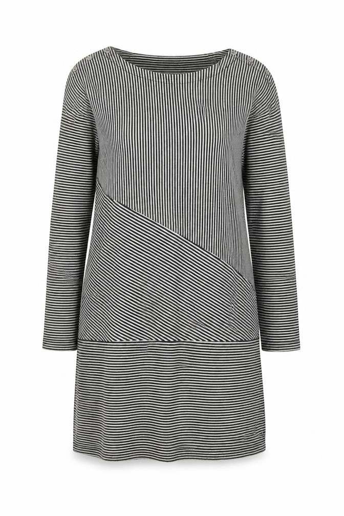 Komodo Women's Black Striped Shift Dress