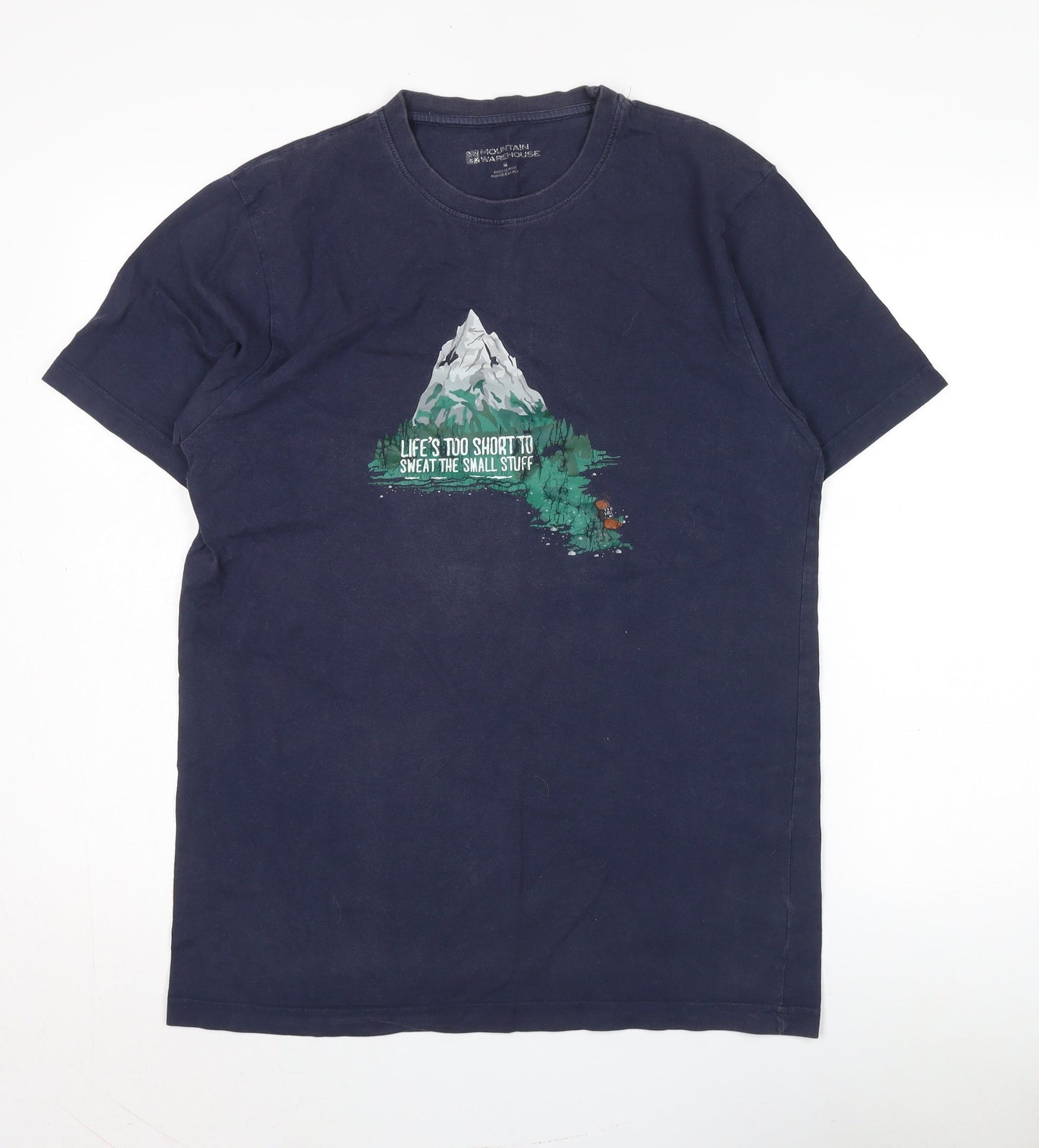 Mountain Warehouse Men's Blue Nature Graphic T-Shirt L