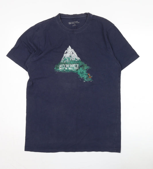 Mountain Warehouse Men's Blue Nature Graphic T-Shirt L