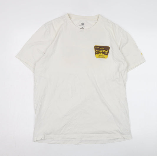 Converse Men’s Ivory Graphic T-Shirt, Size M