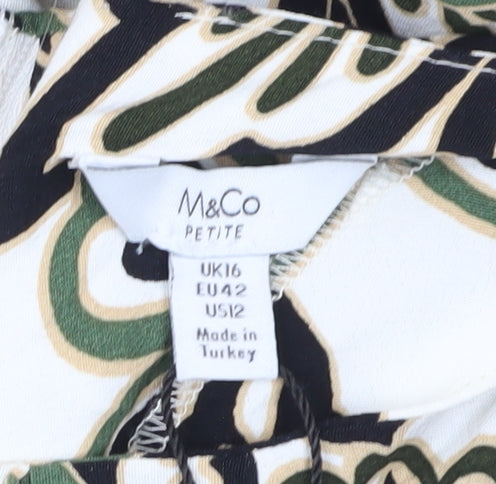 M&Co Women's Multicoloured UK 16 Petite Dress
