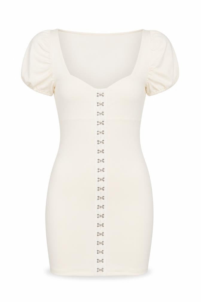 PrettyLittleThing Womens Ivory Bodycon Dress Size 4