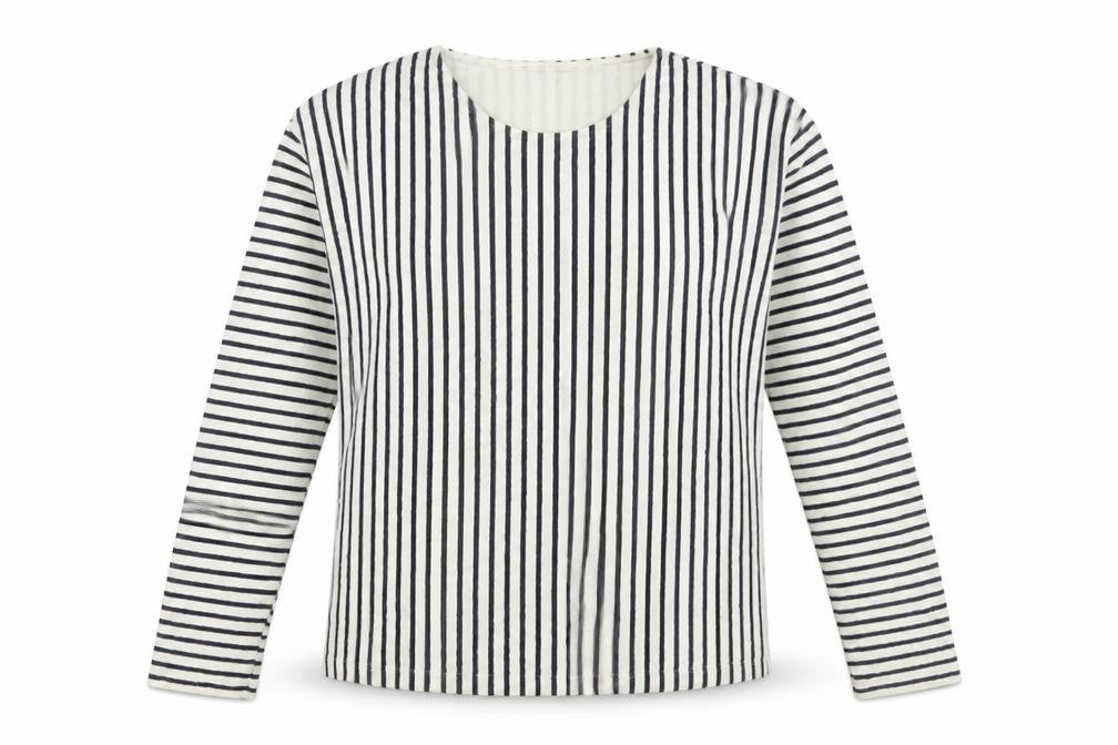 Marks and Spencer Women's White Striped T-Shirt Size 8